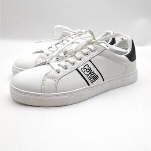 Roberto Cavalli Class Lace-Up Sneaker Shoes Men's White Size US9 EU42
